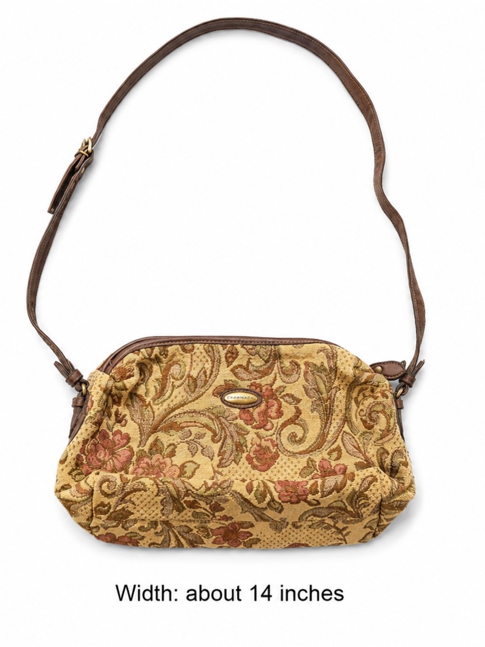 Liz Claiborne Floral Tapestry Shoulder Crossbody Bag Y2K Boho